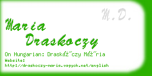 maria draskoczy business card